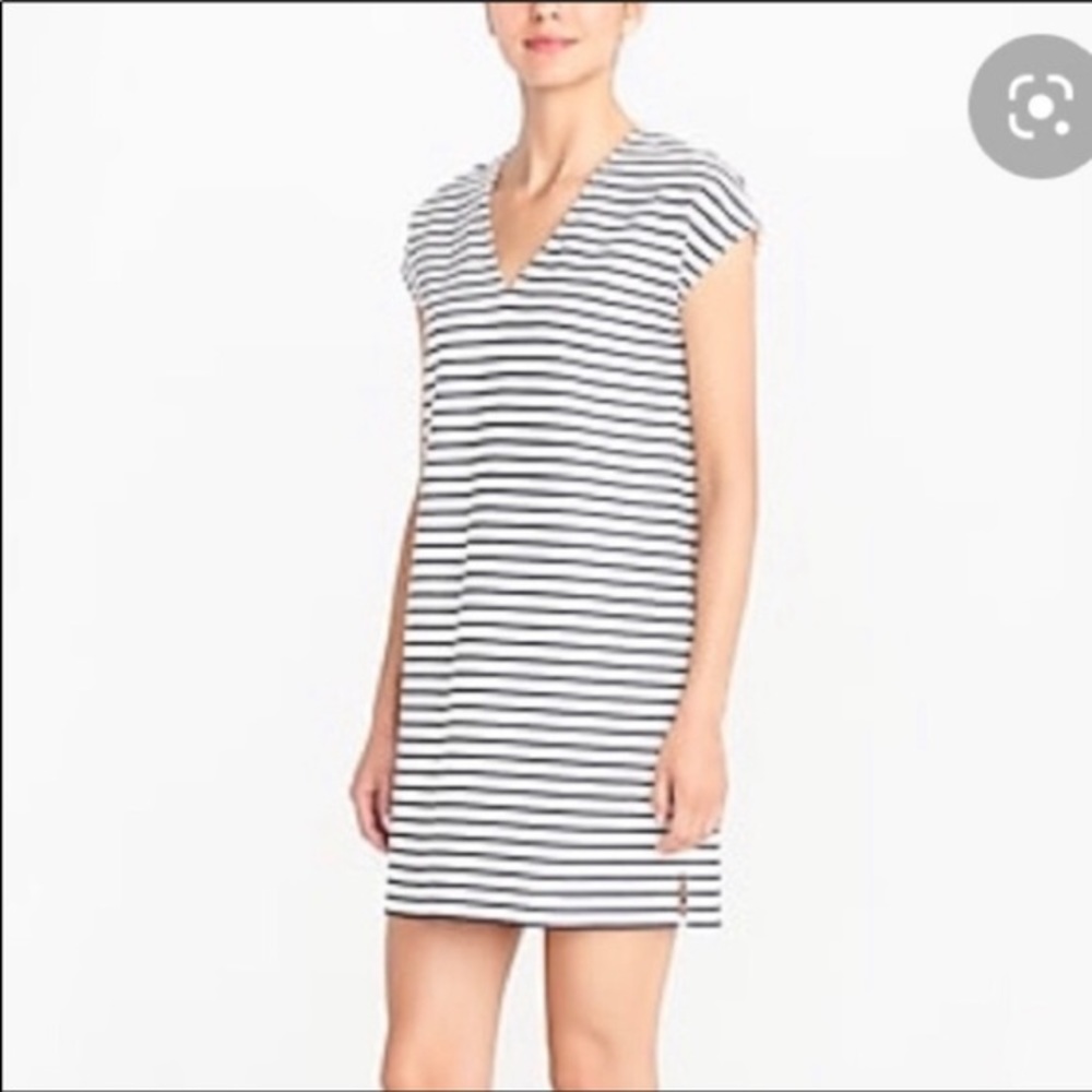 Navy and White Striped J. Crew Dress